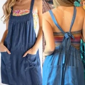 Natural Life Indigo Denim Strappy Adjustable Dress